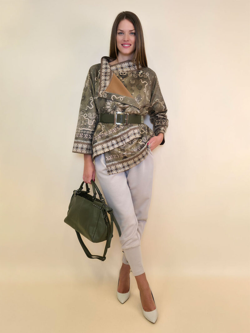 Jakna 52 DeLand/D - ecco suede print - Aztec military