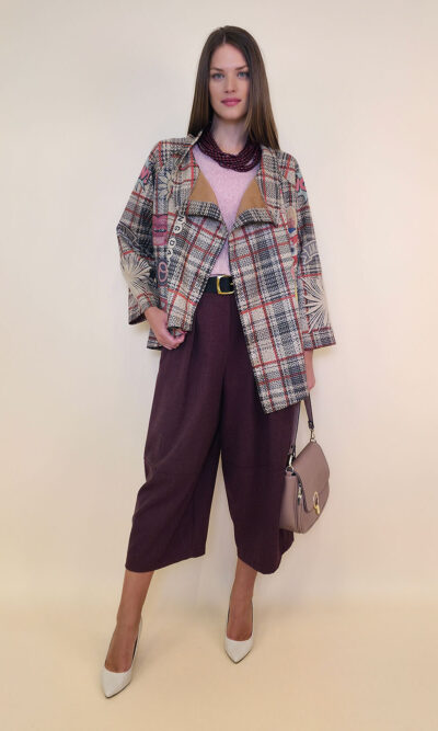Jakna 52 DeLand/D - ecco suede print - Tartan Oops!