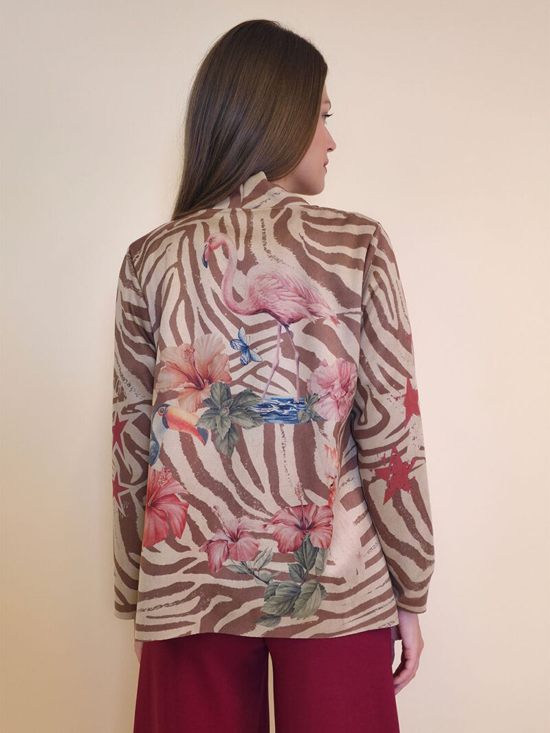 Jakna 48 Alda - ecco suede print - Toucan Zebra