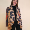 Jakna 48 Alda - ecco suede print - Leopard Tartan