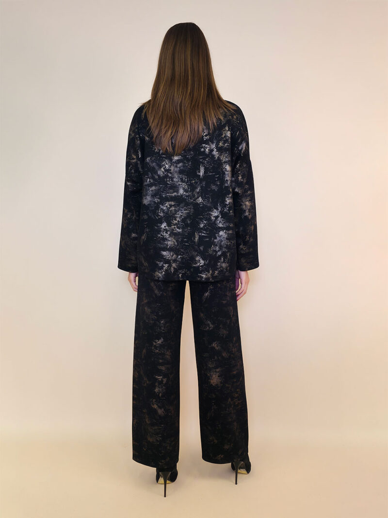 Majica 36 Belden - jersey print stardust brushed - black