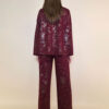 Majica 36 Belden - jersey print stardust brushed - burgundy