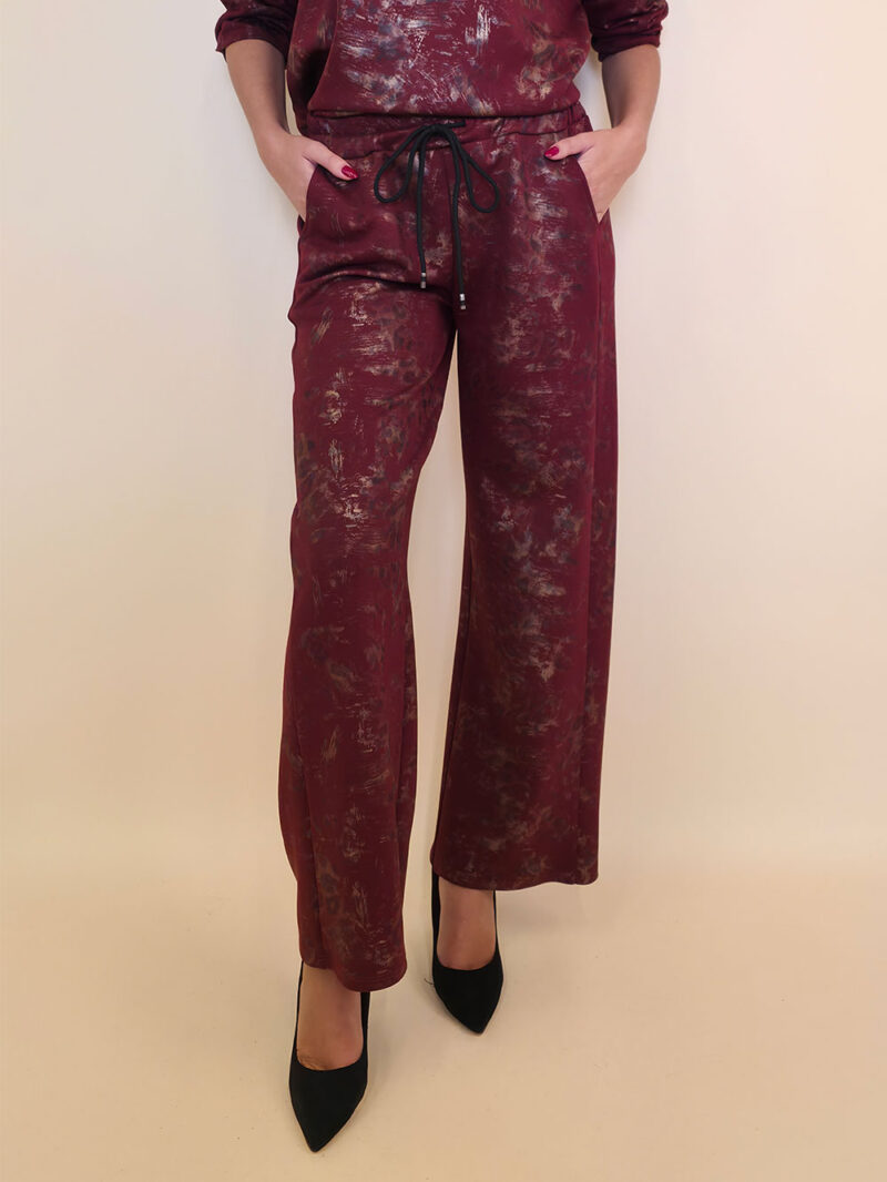 Hlače 40 Anselmo - burgundy - Slika 2