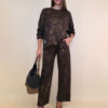 Majica 36 Belden - jersey print stardust brushed - brown