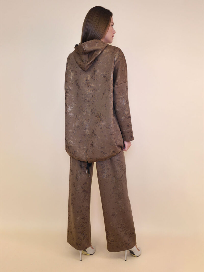 Majica 52 Albion - jersey print hoodie stardust brushed - camel