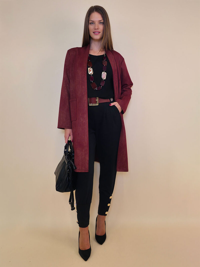 Ogrtač 56 Bancroft - jersey print stardust - burgundy