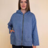 Jakna 48 Quinby - jersey UN cif/hood - jeans