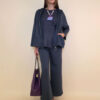Jakna 48 Quinby - jersey UN cif/hood - grey