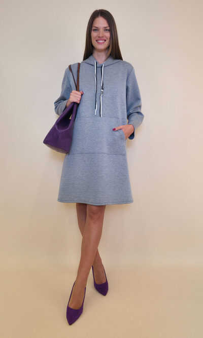 Haljina 40 Stanton - viscose jersey UN - grey