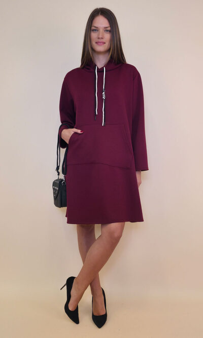 Haljina 40 Stanton - viscose jersey UN - burgundy
