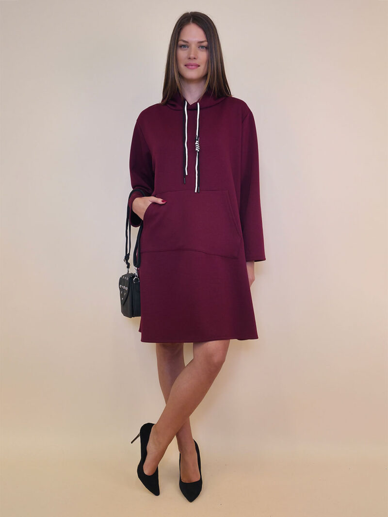 Haljina 40 Stanton - viscose jersey UN - burgundy