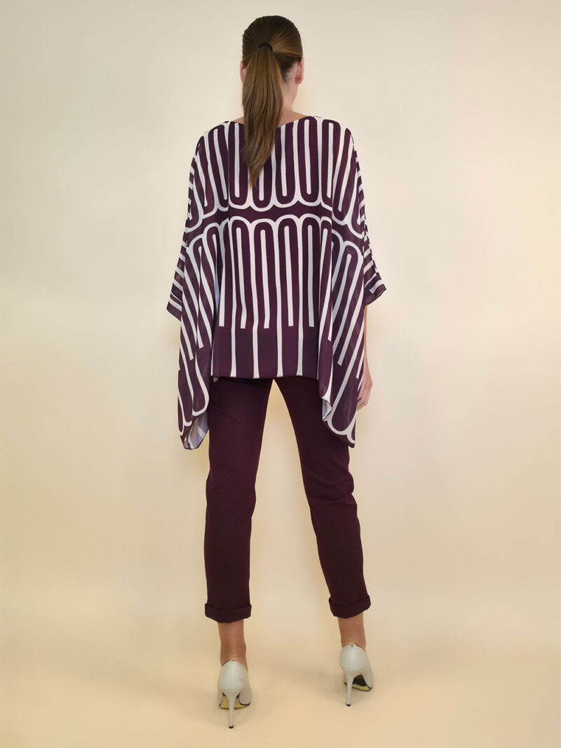 Tunika 36 Bogota - gtte print double U - burgundy