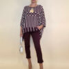 Tunika 36 Bogota - gtte print double U - burgundy