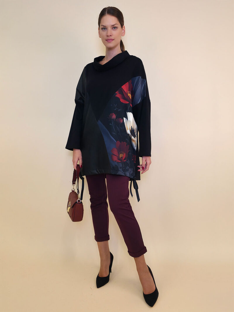 Tunika 48 Black Wings - felpa/ecco leather/print - White Poppy/Navy