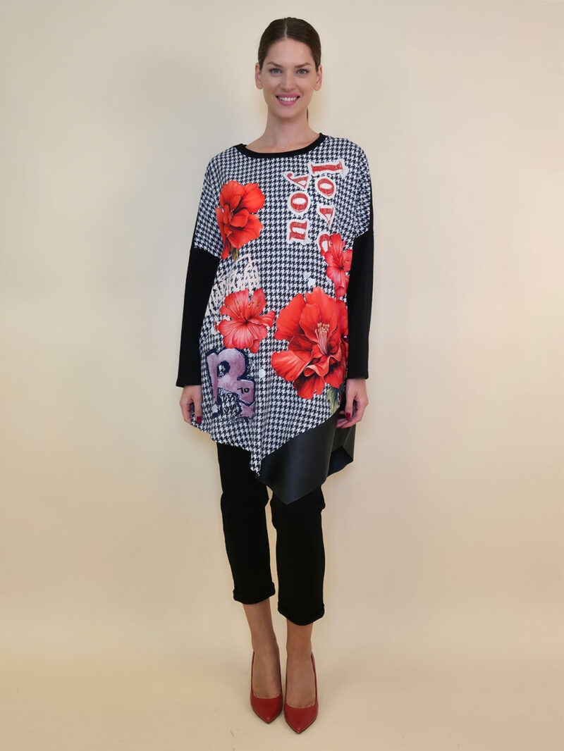 Tunika 40 Abie - felpa/ecco lajsna/print - Dog Tooth Love you