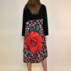 Haljina 52 Merna - felpa/print mašna - Big Rose Animal