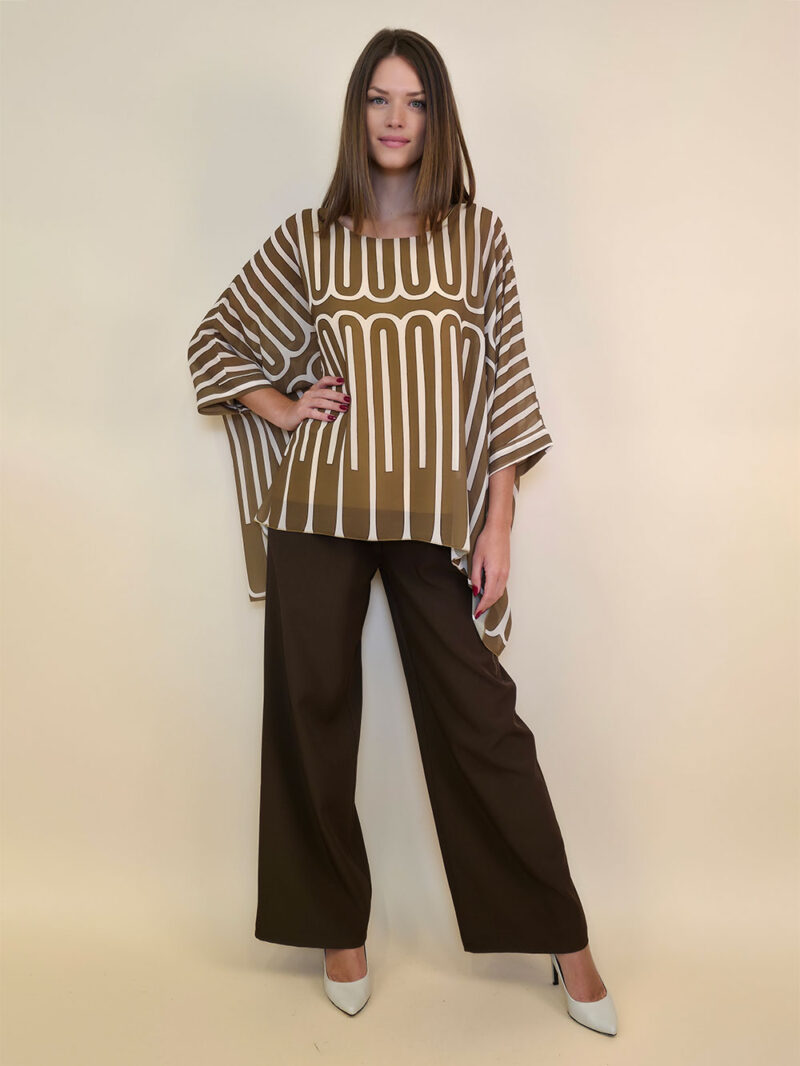 Tunika 36 Bogota - gtte print double U - olive