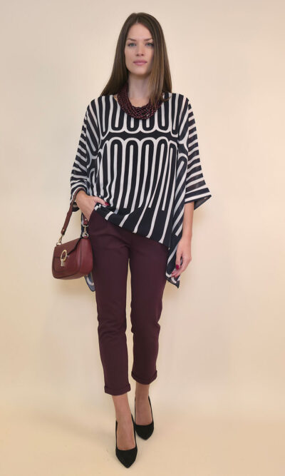 Tunika 36 Bogota - gtte print double U - olive