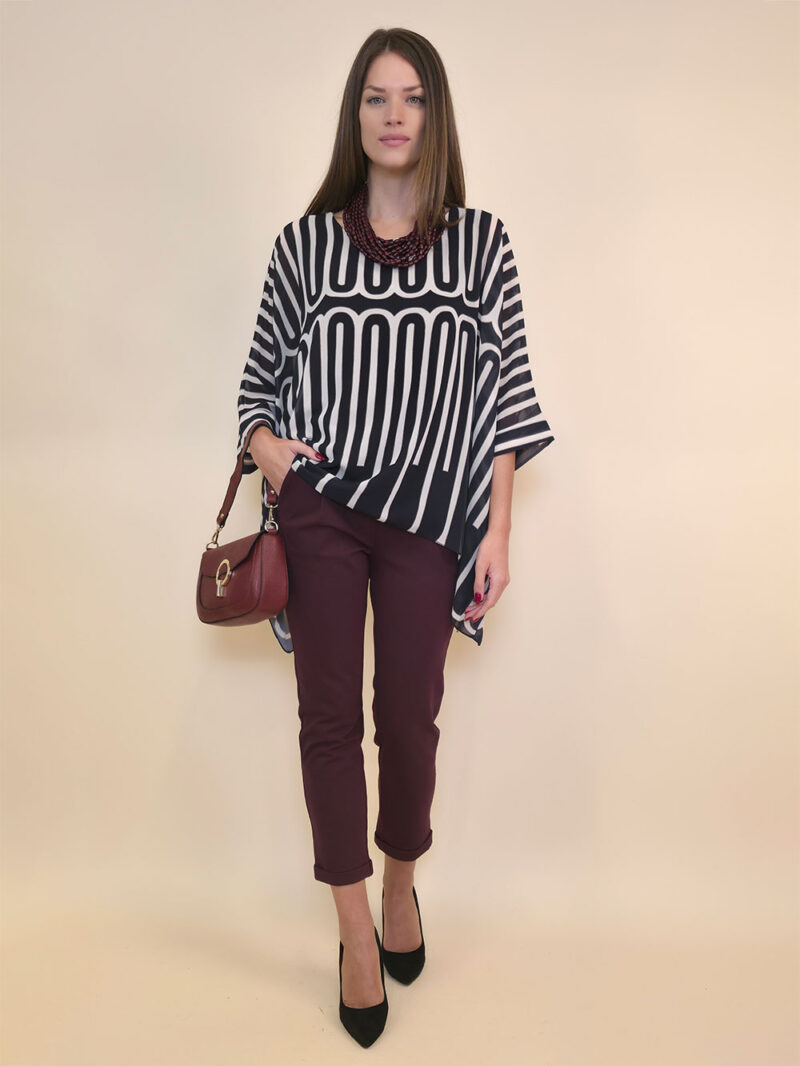 Tunika 36 Bogota - gtte print double U - olive