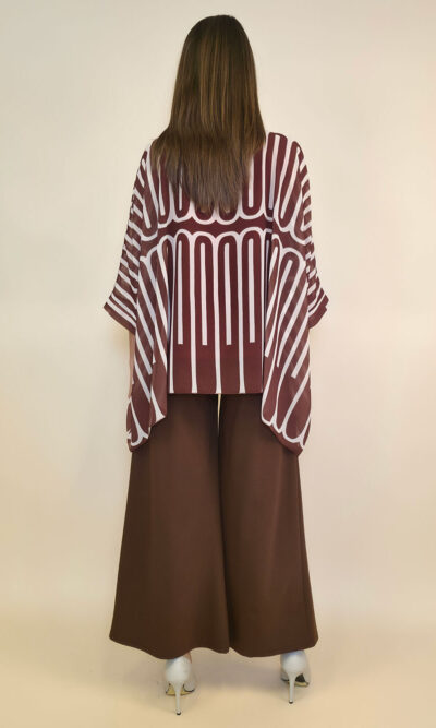 Tunika 36 Bogota - gtte print double U - brown