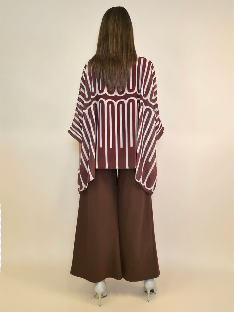 Tunika 36 Bogota - gtte print double U - brown