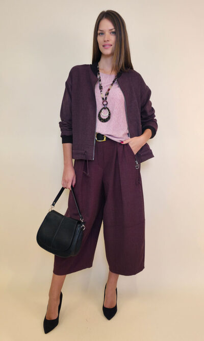 Jakna 68 Benedict - tesutto UN bomberg - burgundy