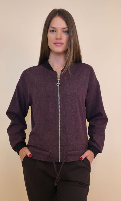 Jakna 68 Benedict - tesutto UN bomberg - burgundy