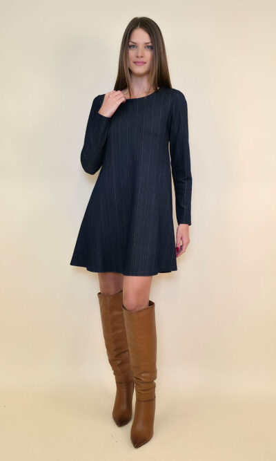 Haljina 48 Ruby - jersey pinstriped - d.blue