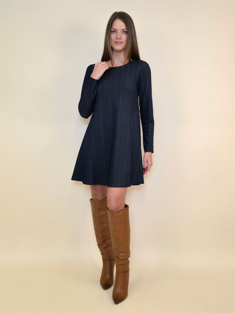 Haljina 48 Ruby - jersey pinstriped - d.blue