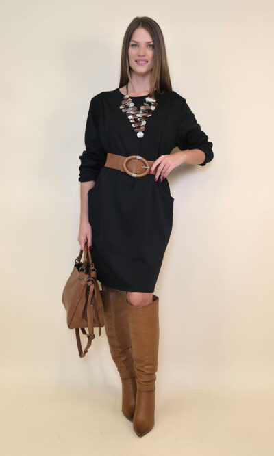 Haljina 32 Medon - viscose jersey UN - black