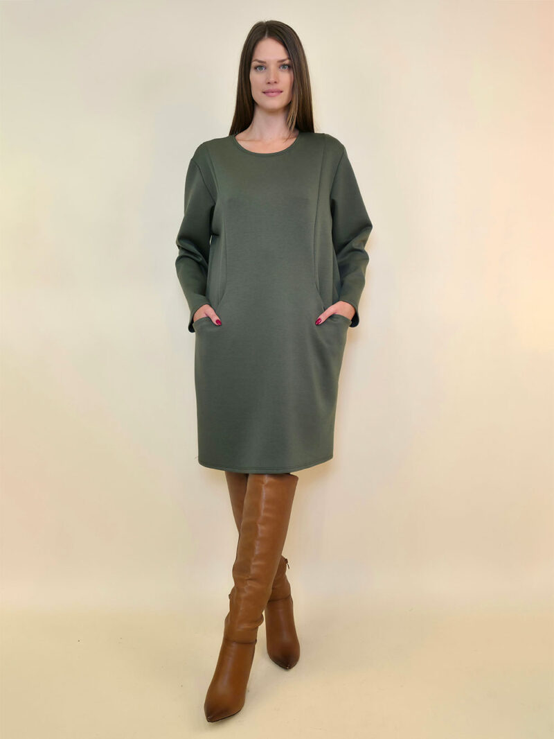 Haljina 32 Medon - viscose jersey UN - military