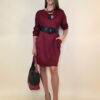 Haljina 32 Medon - viscose jersey UN - burgundy