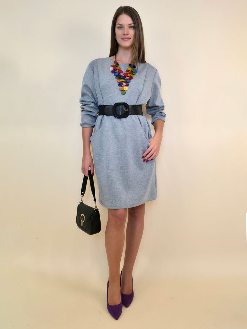 Haljina 32 Medon - viscose jersey UN - grey