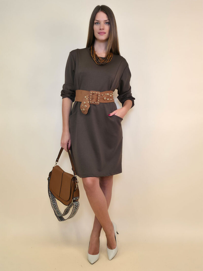 Haljina 32 Medon - viscose jersey UN - brown