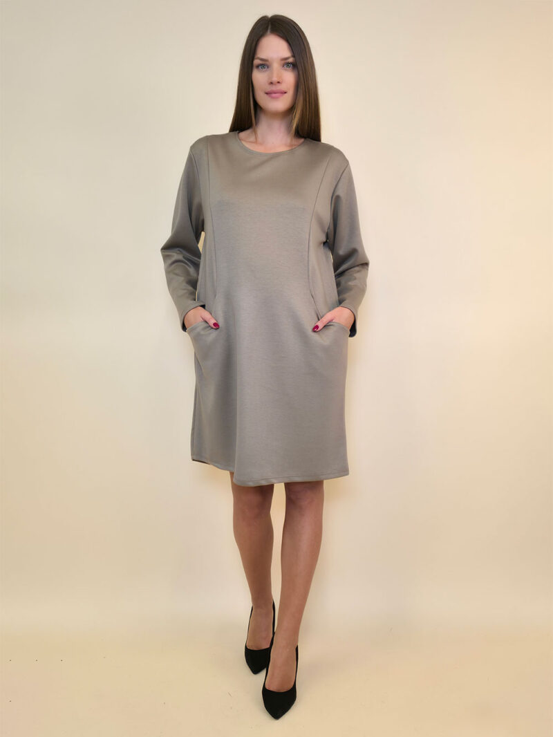 Haljina 32 Medon - viscose jersey UN - d.beige