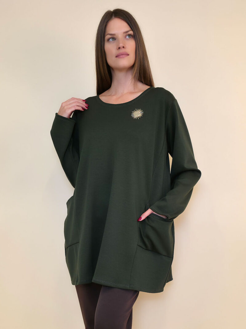 Tunika+broš 32 Atoka - vis jersey UN - military