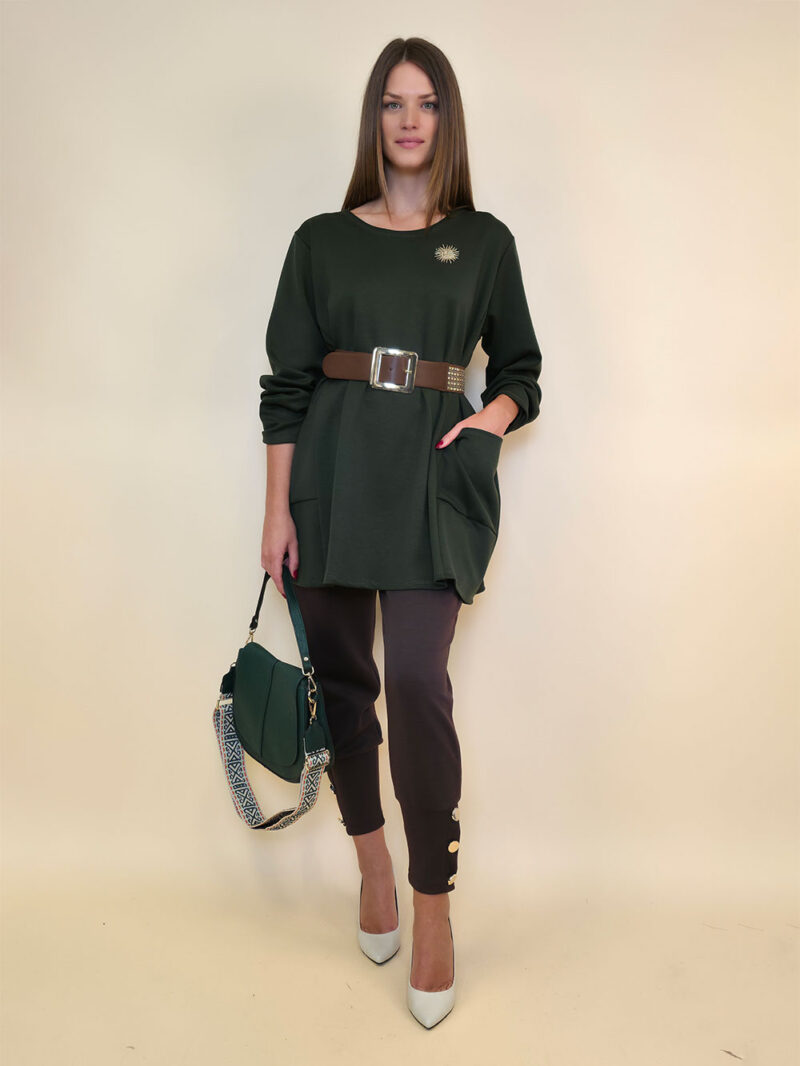 Tunika+broš 32 Atoka - vis jersey UN - military