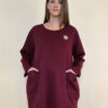 Tunika+broš 32 Atoka - vis jersey UN - burgundy
