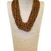 Ogrlica 24 - E wooden rice pearls - brown