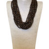 Ogrlica 24 - E wooden rice pearls - coffee