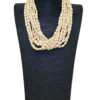 Ogrlica 24 - E wooden rice pearls - beige
