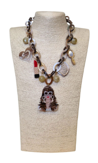 Ogrlica 23 - E girl&her accessories - brown