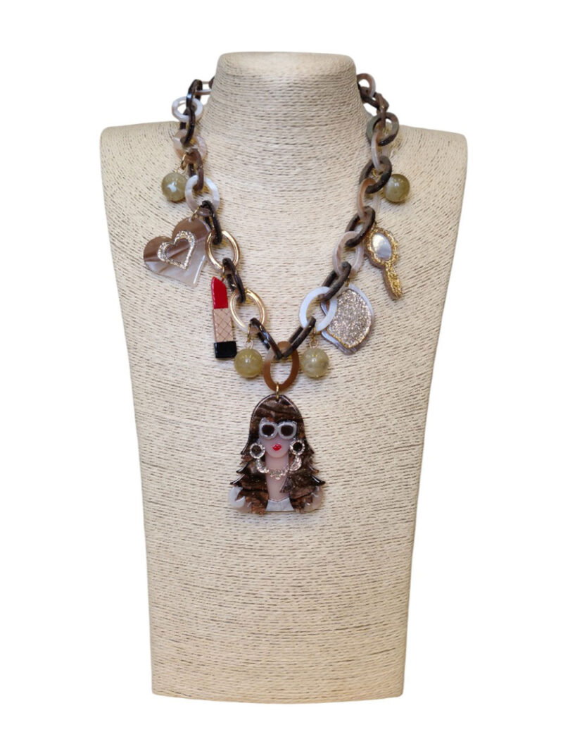 Ogrlica 23 - E girl&her accessories - brown