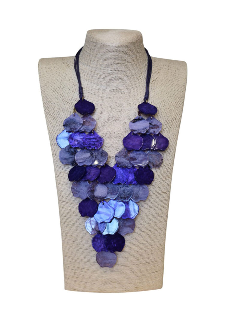 Ogrlica 24 - E small pearls - purple