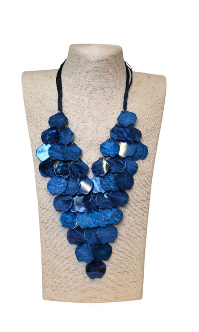 Ogrlica 24 - E small pearls - blue