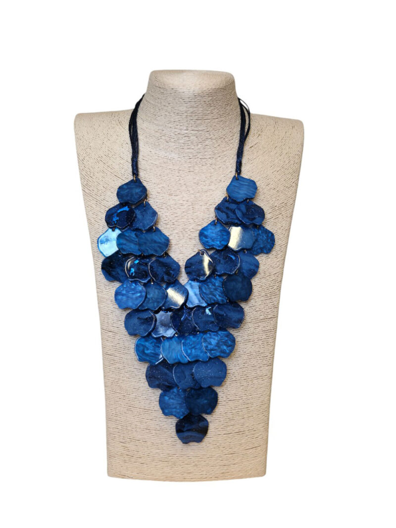 Ogrlica 24 - E small pearls - blue