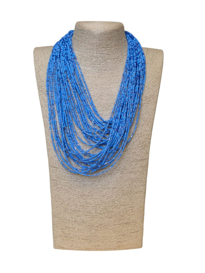 Ogrlica 20 - E tiny pearls - blue
