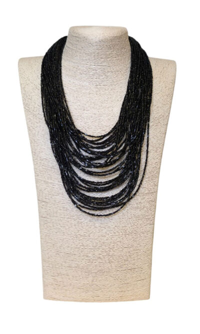 Ogrlica 20 - E tiny pearls - black