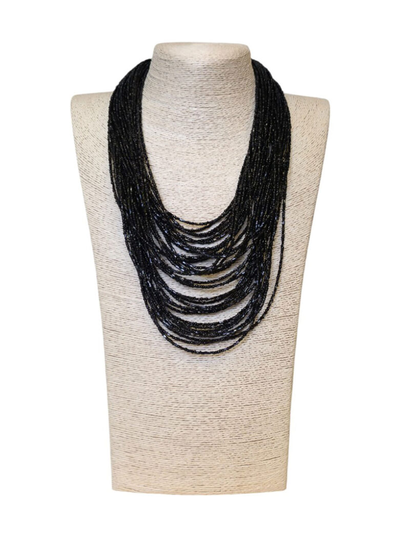 Ogrlica 20 - E tiny pearls - black