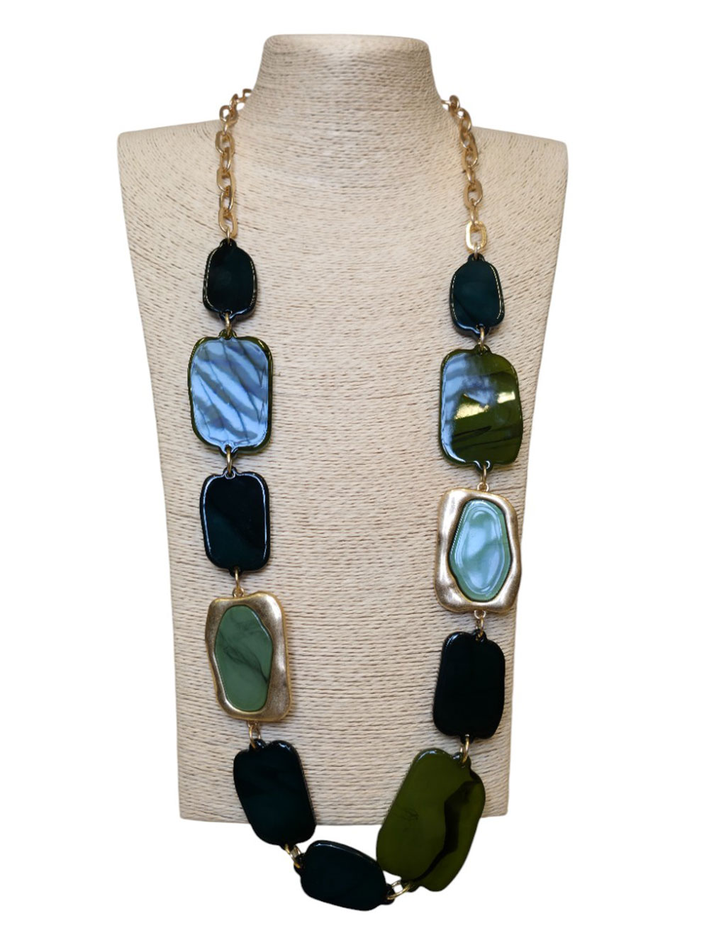 Ogrlica 36 - E lanac/oblutci - military